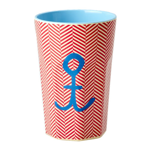 Anchor Print Melamine Tall Cup By Rice