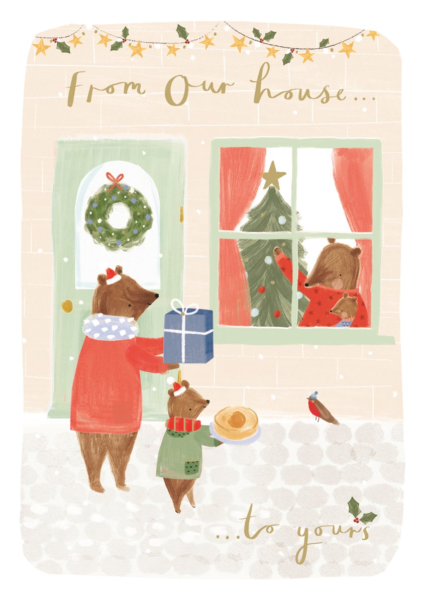 From Our House To Yours Christmas Card By The Art File Vibrant Home