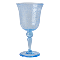 Mint Blue Bubble Design Acrylic Wine Glass By Rice