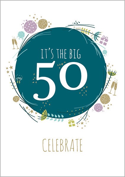 The Big 50 Birthday Card