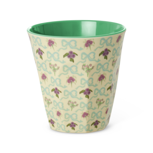 Bow and Bouquet Print Melamine Cup By Rice