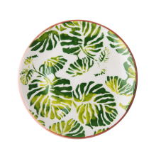 Ceramic Lunch Plate Tropic Leaf Print By Rice DK - Vibrant Home