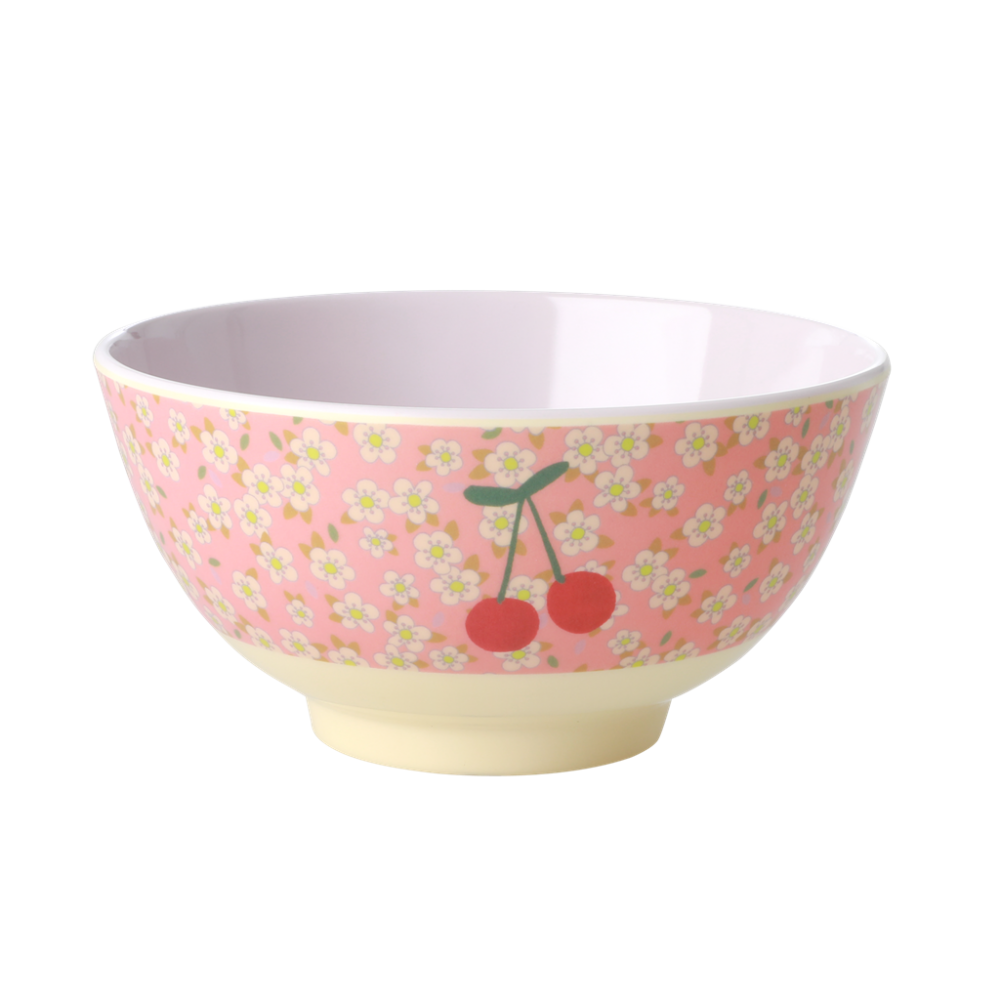 Small Flower & Cherry Print Melamine Bowl By Rice DK - Vibrant Home