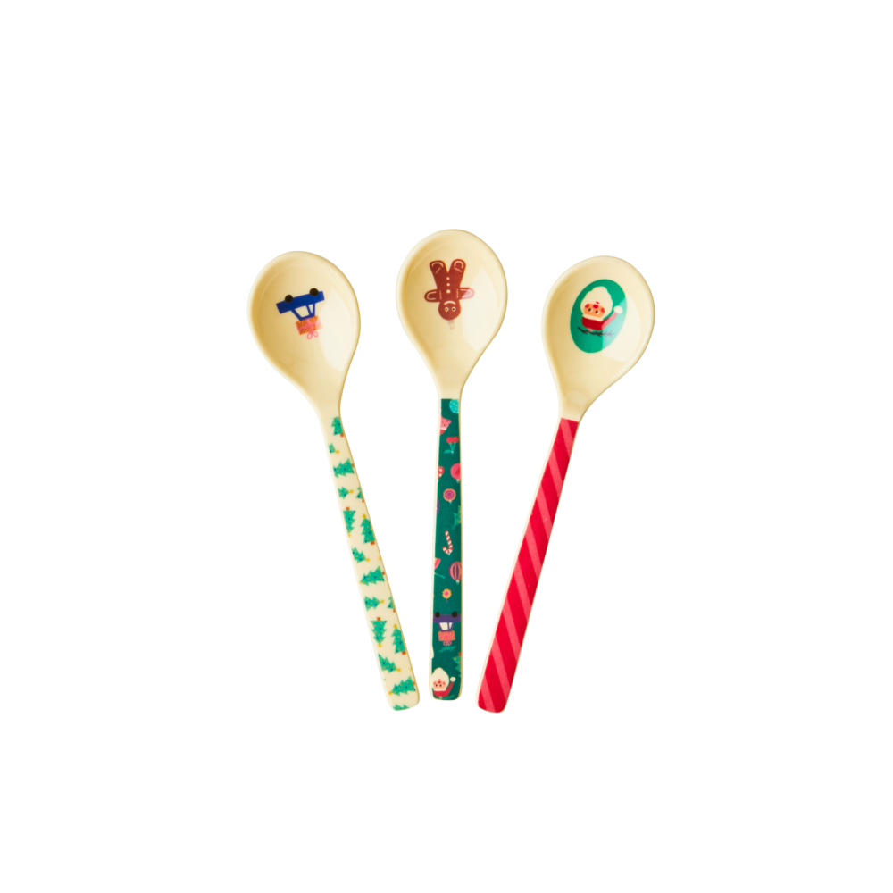 Christmas Print Melamine Teaspoons Rice DK