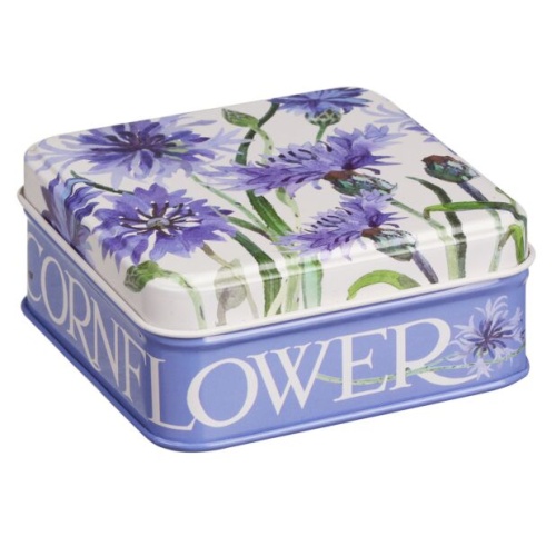 Cornflower Print Small Square Tin By Emma Bridgewater