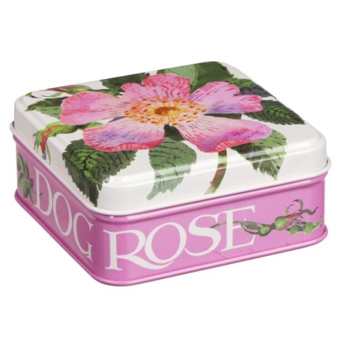 Dog Rose Print Small Square Tin By Emma Bridgewater