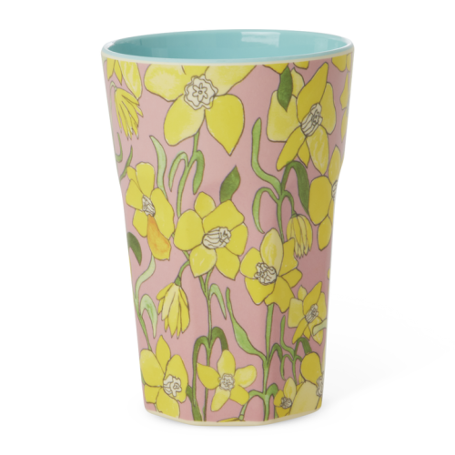 Daffodils Print Tall Melamine Cup By Rice