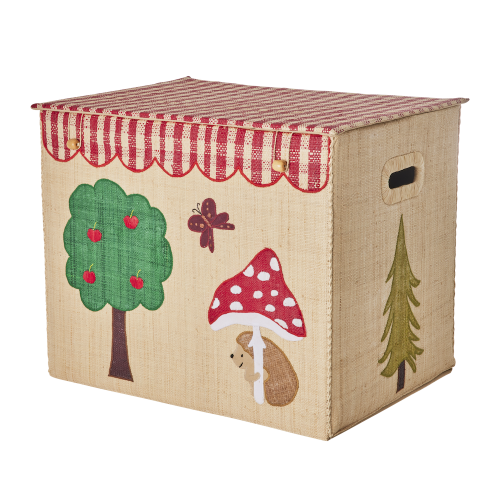 Happy Forest Theme Large Raffia Storage Box by Rice