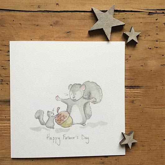 Father's Day Squirrels Card By Feather and Hare