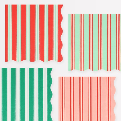 Striped Large Paper Napkins Pack of 16 By Meri Meri