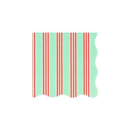 Festive Stripe Small Paper Napkins Pack of 16 By Meri Meri