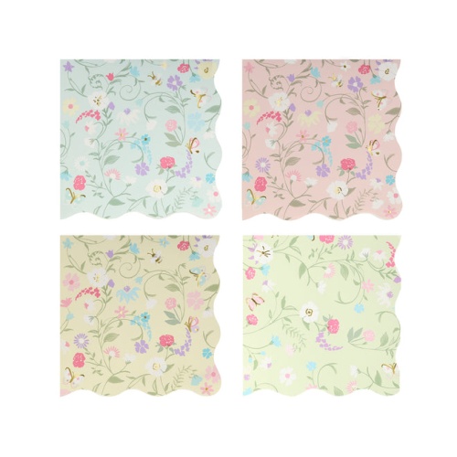 Floral Print Small Paper Napkins By Meri Meri