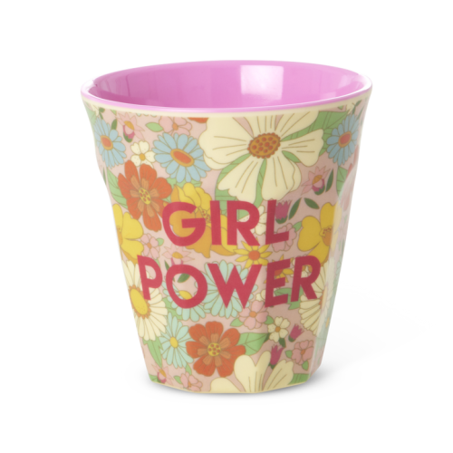 Flower Power Print Melamine Cup Rice