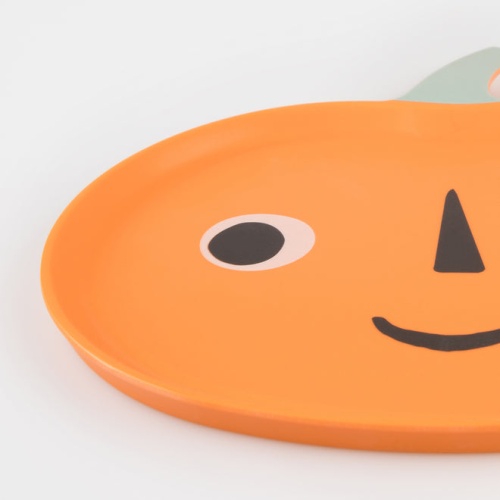 Pumpkin Shaped Melamine Plate By Meri Meri