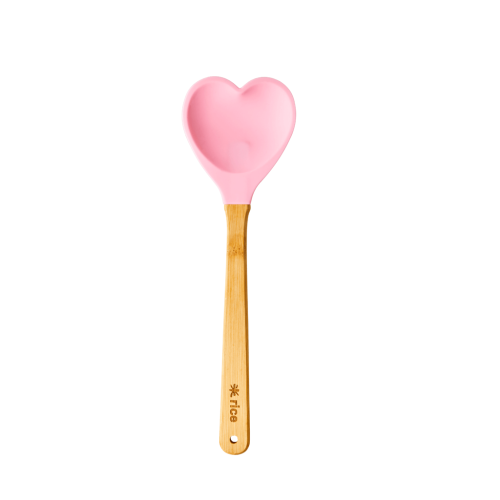 Heart Shaped Silicone Kitchen Spoons In Pink By Rice DK