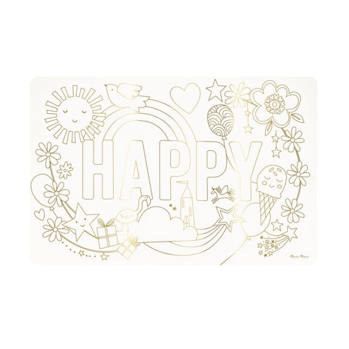 Happy Icons Colouring Placemats by Meri Meri