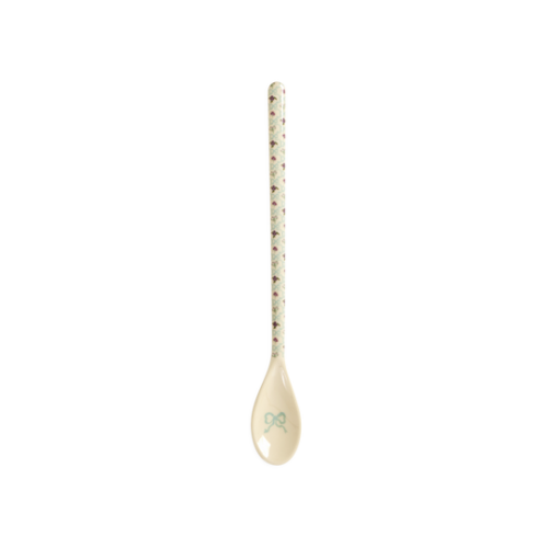 Bow and Bouquet Print Melamine Latte Spoon By Rice