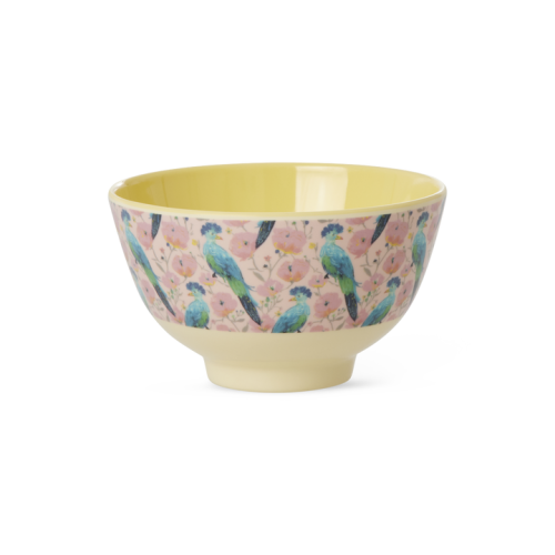 Exotic Bird Print Melamine Small Bowl By Rice