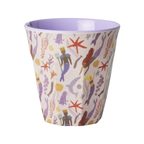 Mermaid Print Melamine Cup By Rice