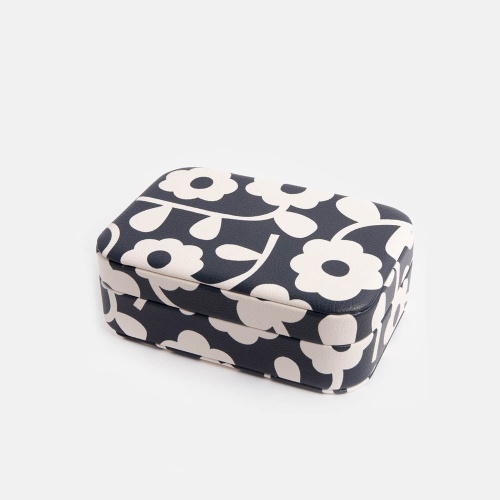 Mono Flower Print Jewellery Box By Caroline Gardner