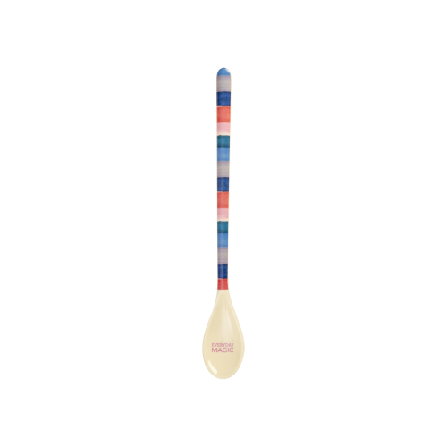 NY Stripe Print Melamine Latte Spoon By Rice