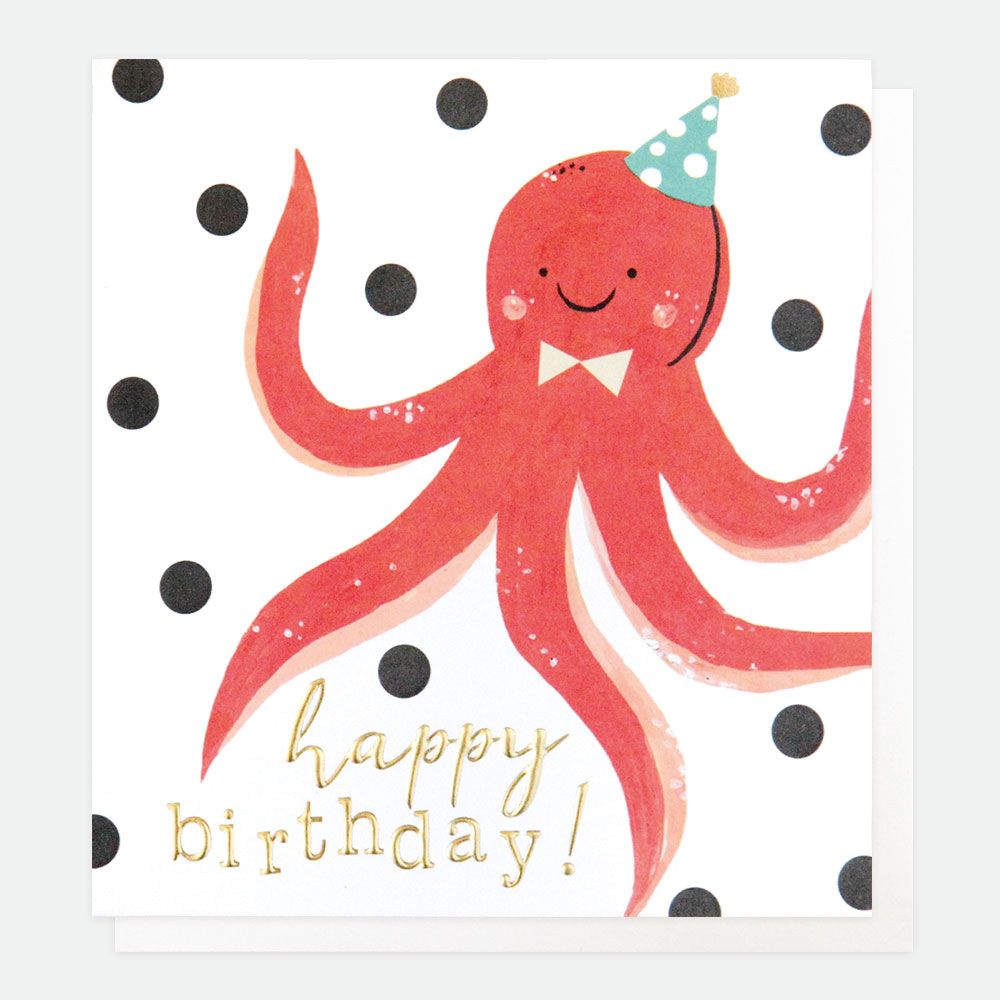 Vibrant　Home　Octopus　By　Caroline　Birthday　Card　Gardner