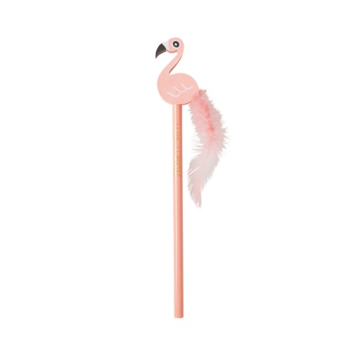 Pencil with Pink Flamingo Eraser By Rice