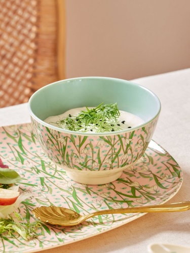 Snowdrop Print Small Melamine Bowl Rice DK