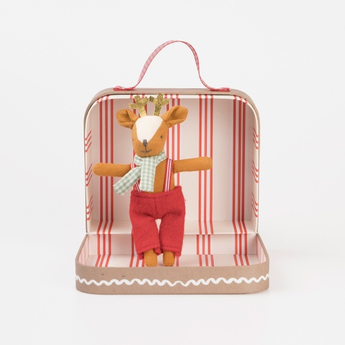 Reindeer Mini Suitcase Doll By Meri Meri