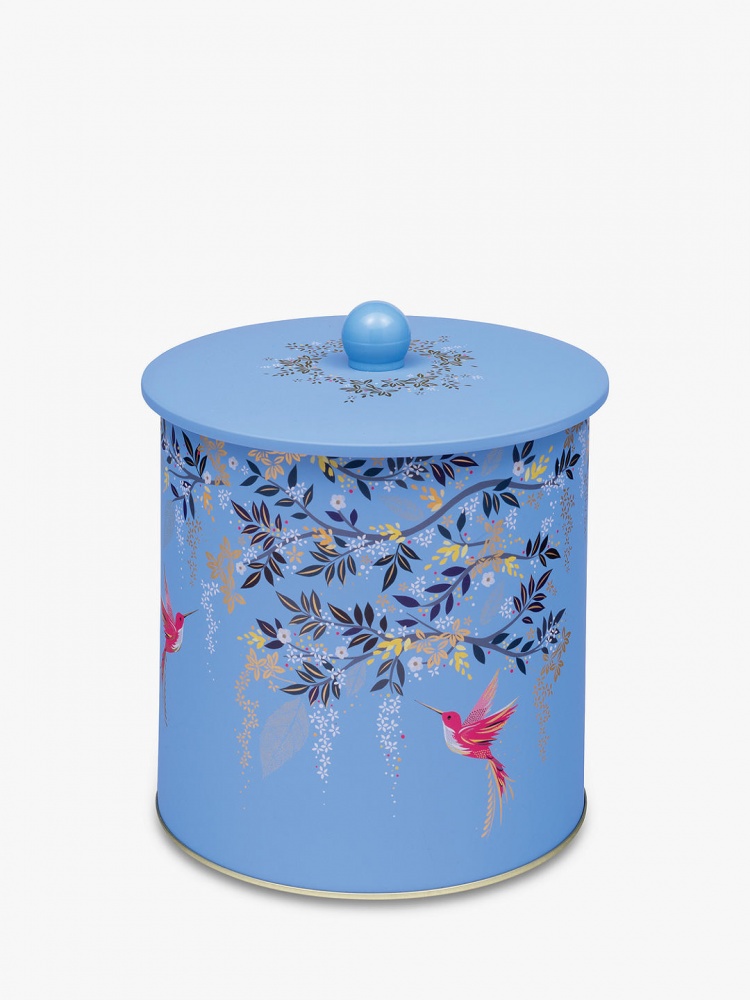 Sara Miller Hummingbird Print Chelsea Collection Biscuit Barrel Tin ...