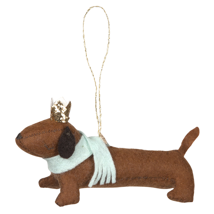 Sausage Dog Felt Christmas Tree Decoration By Meri Meri Vibrant Home