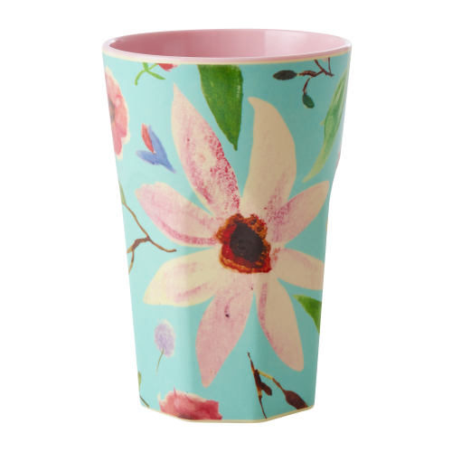 Selma Flower Print Melamine Tall Cup By Rice