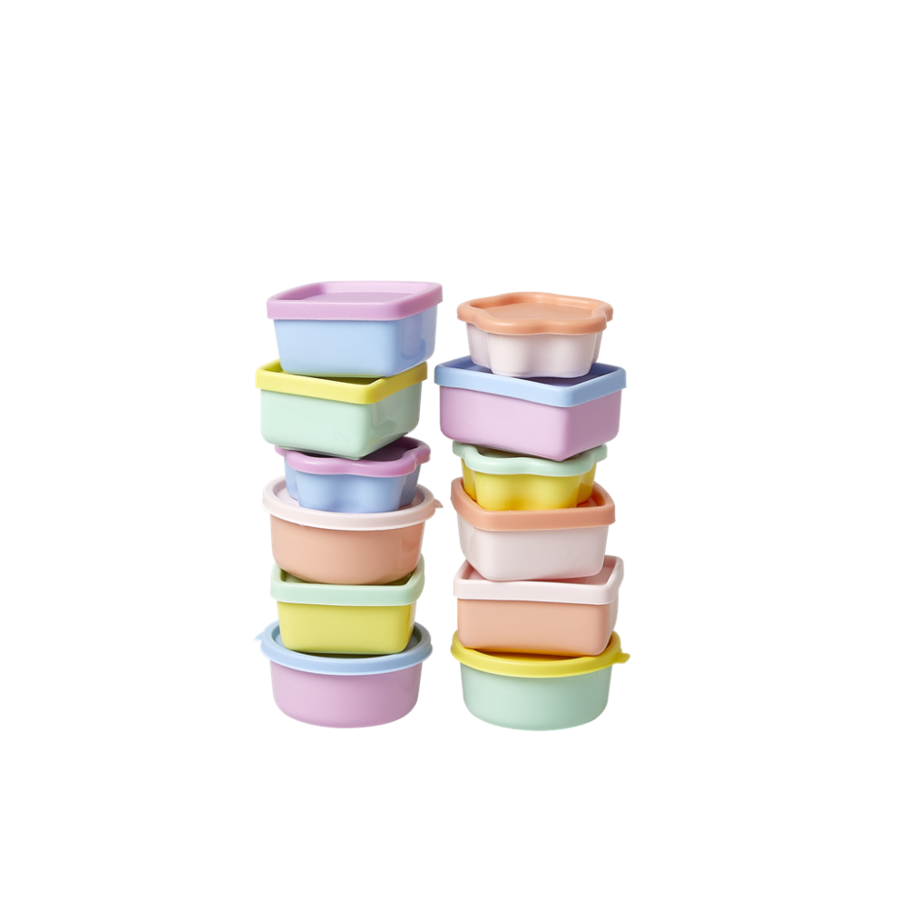 Set of 12 Small Reusable Snack or Storage Boxes Rice DK - Vibrant Home