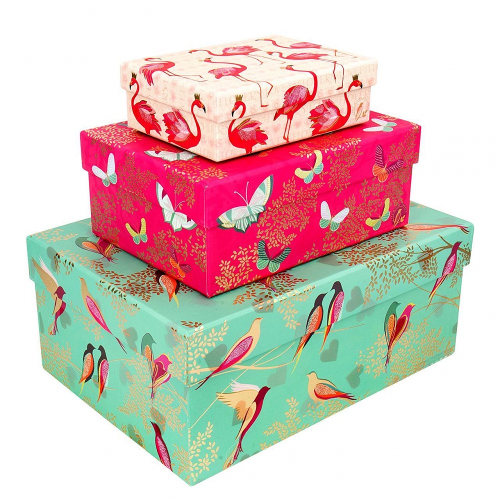 Set of 3 Sara Miller London Gift Boxes - Vibrant Home