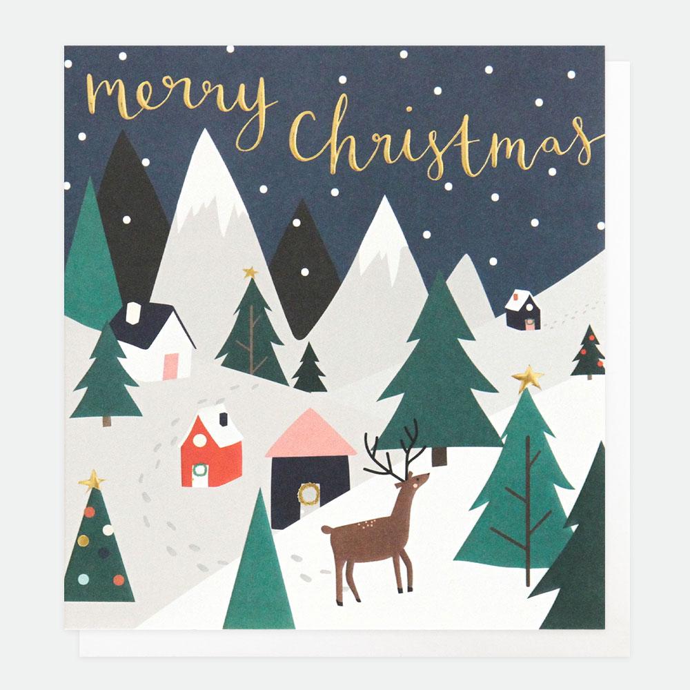 Snowy Scene Christmas Cards Pack of 8 By Caroline Gardner - Vibrant Home