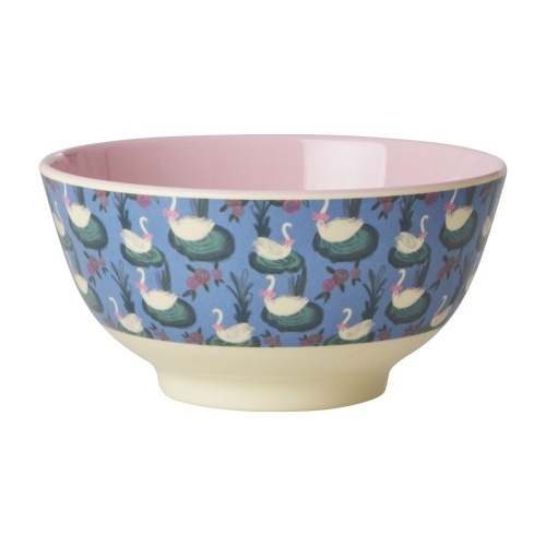 Swan Lake Print Melamine Bowl Rice DK