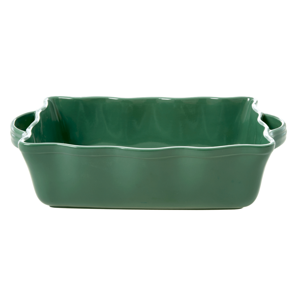 Large Stoneware Oven Dish in Forest Green by Rice DK - Vibrant Home