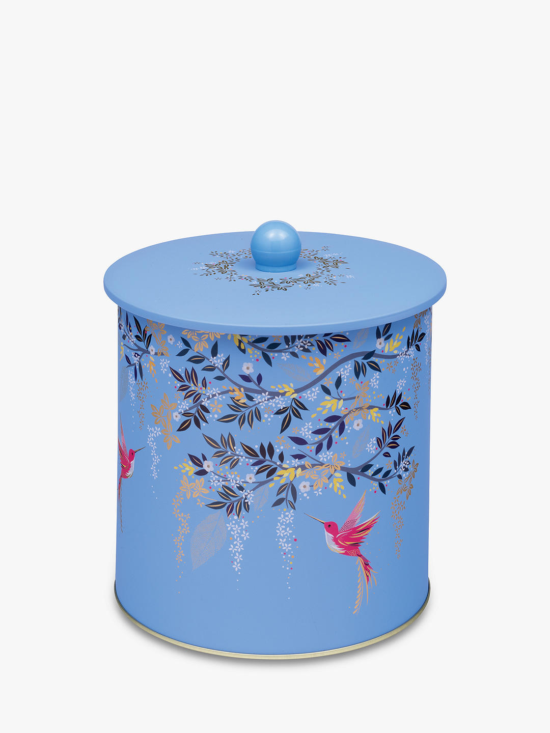 Sara Miller Hummingbird Print Chelsea Collection Biscuit Barrel Tin ...