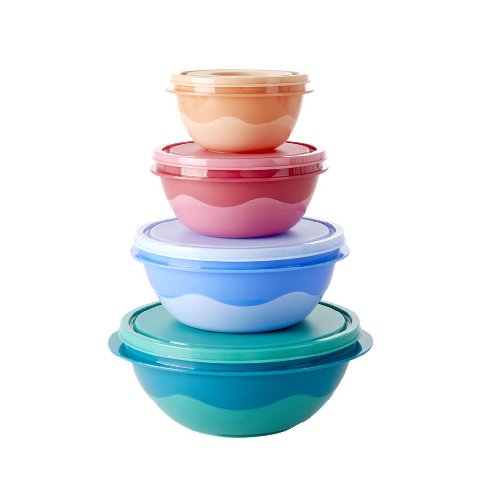 Download Set of 4 Colourful Round Food Storage Containers By Rice ...