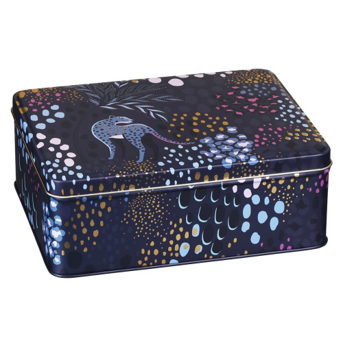 Midnight Leopard Print Tin By Sara Miller London