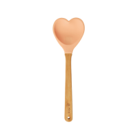 Heart Shaped Silicone Kitchen Spoons Apricot By Rice DK