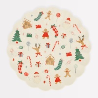 Christmas Print Melamine Plate by Meri Meri