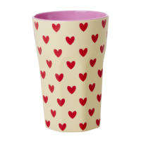 Darling Heart Print Melamine Tall Cup By Rice