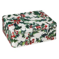 Holly Print Deep Rectangular Tin Emma Bridgewater