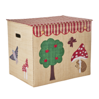 Happy Forest Theme Large Raffia Storage Box by Rice