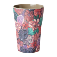 Forest Flower Print Melamine Tall Cup By Rice