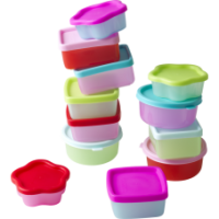 Set of 12 Small Reusable Snack or Storage Boxes Rice DK - Vibrant Home