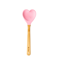 Heart Shaped Silicone Kitchen Spoons In Pink By Rice DK