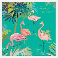 Pink Flamingo Birthday Card By Sara Miller London
