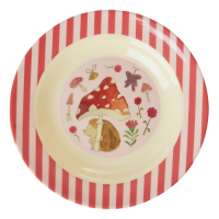 Happy Forest Pink Hedgehog Print Kids Melamine Bowl Rice DK